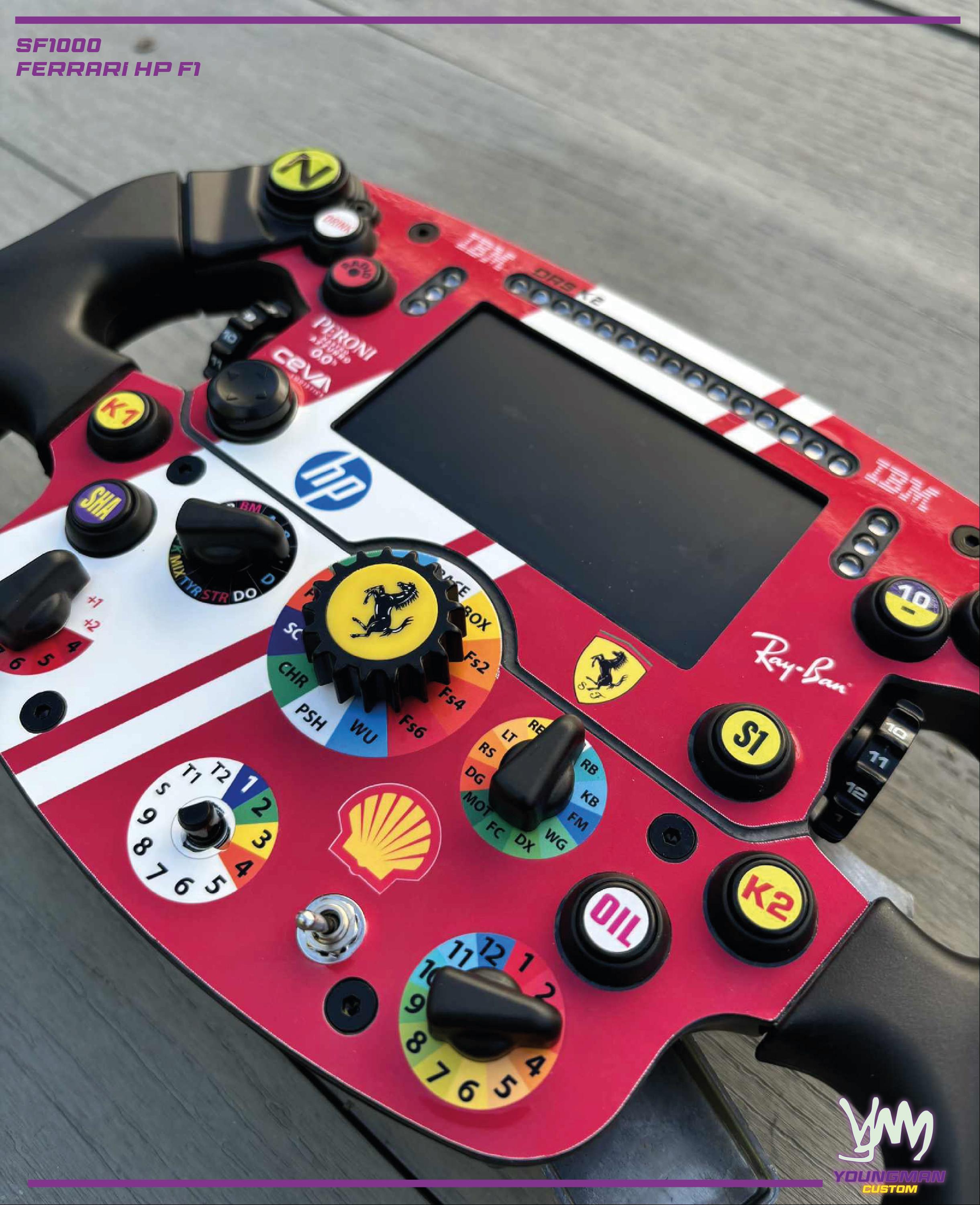 Stickers pour volant complet Thrustmaster Ferrari SF1000