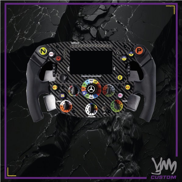 Stickers équipes de F1 au choix pour remplacement logo central pour volant Thrustmaster Ferrari SF1000