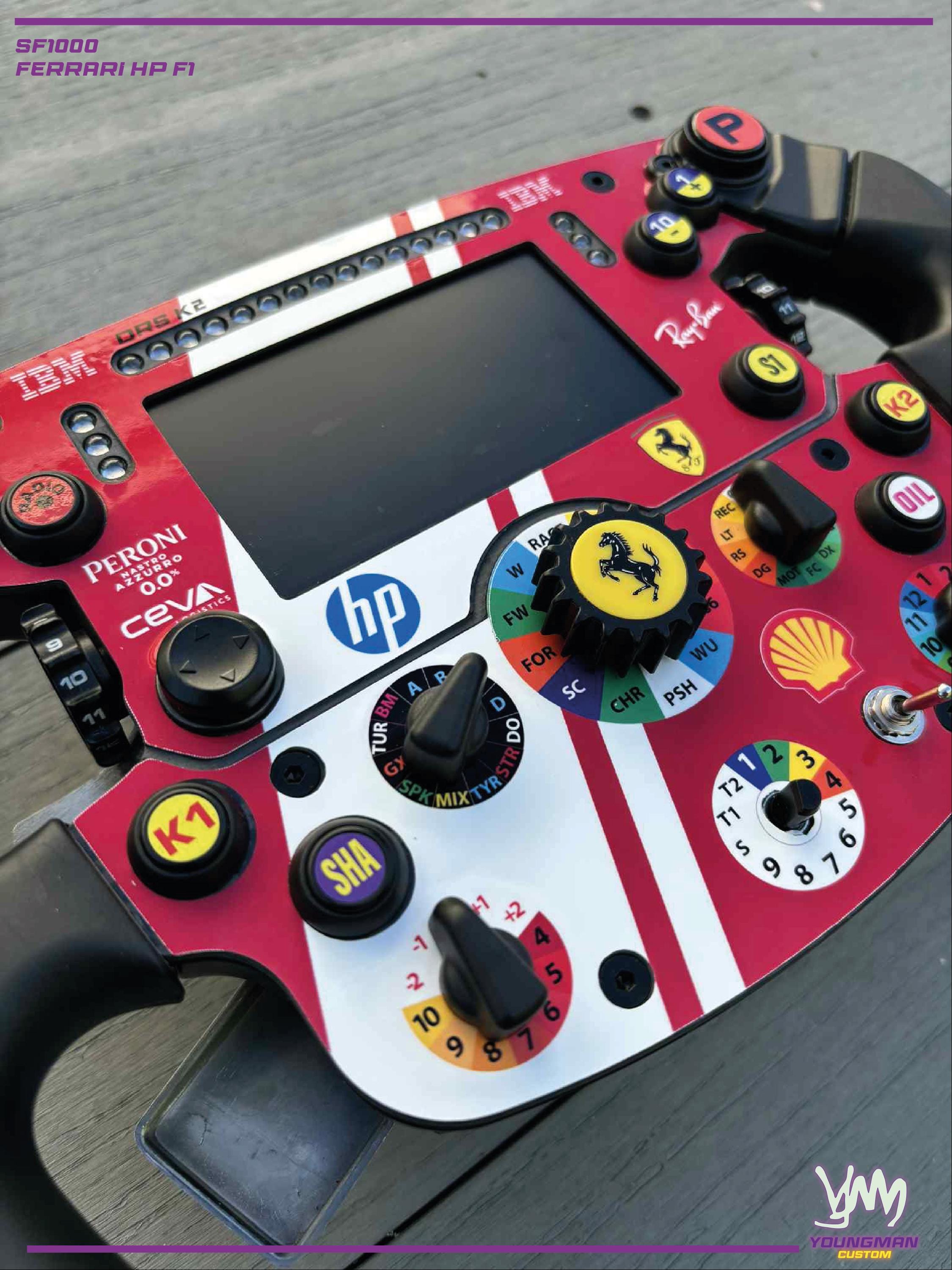 Stickers pour volant complet Thrustmaster Ferrari SF1000