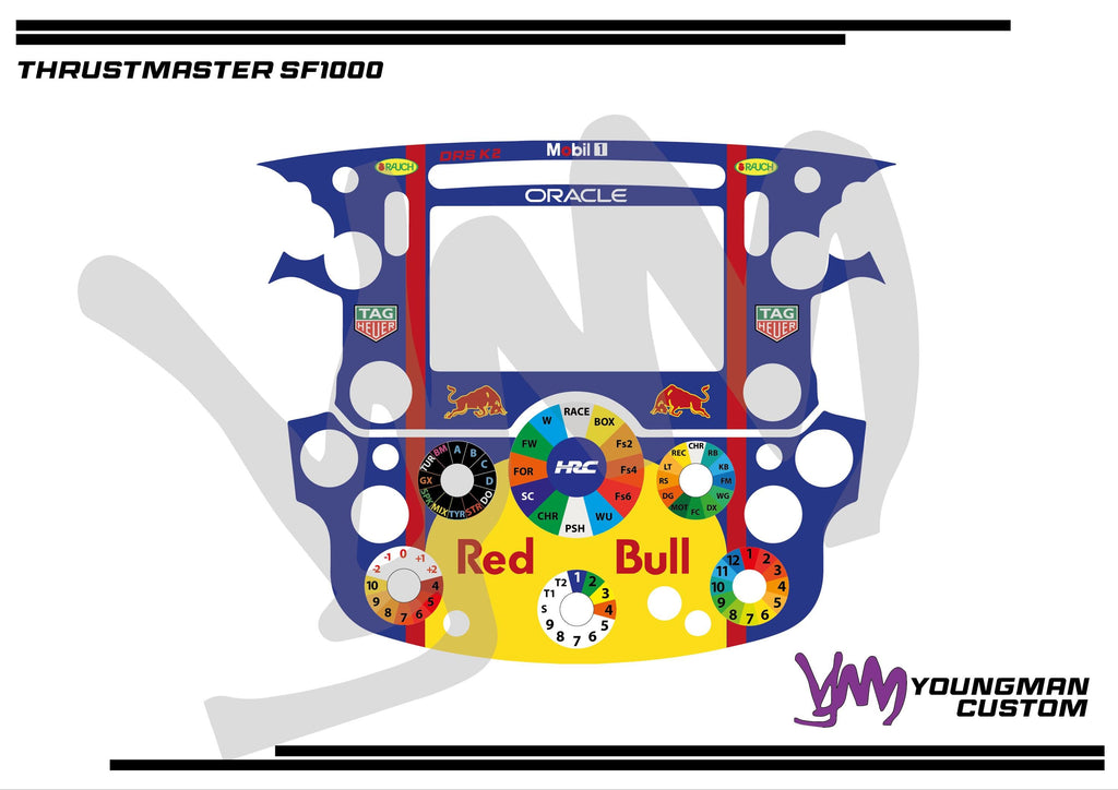 Stickers pour volant complet Thrustmaster SF1000 - Oracle RB Racing F1