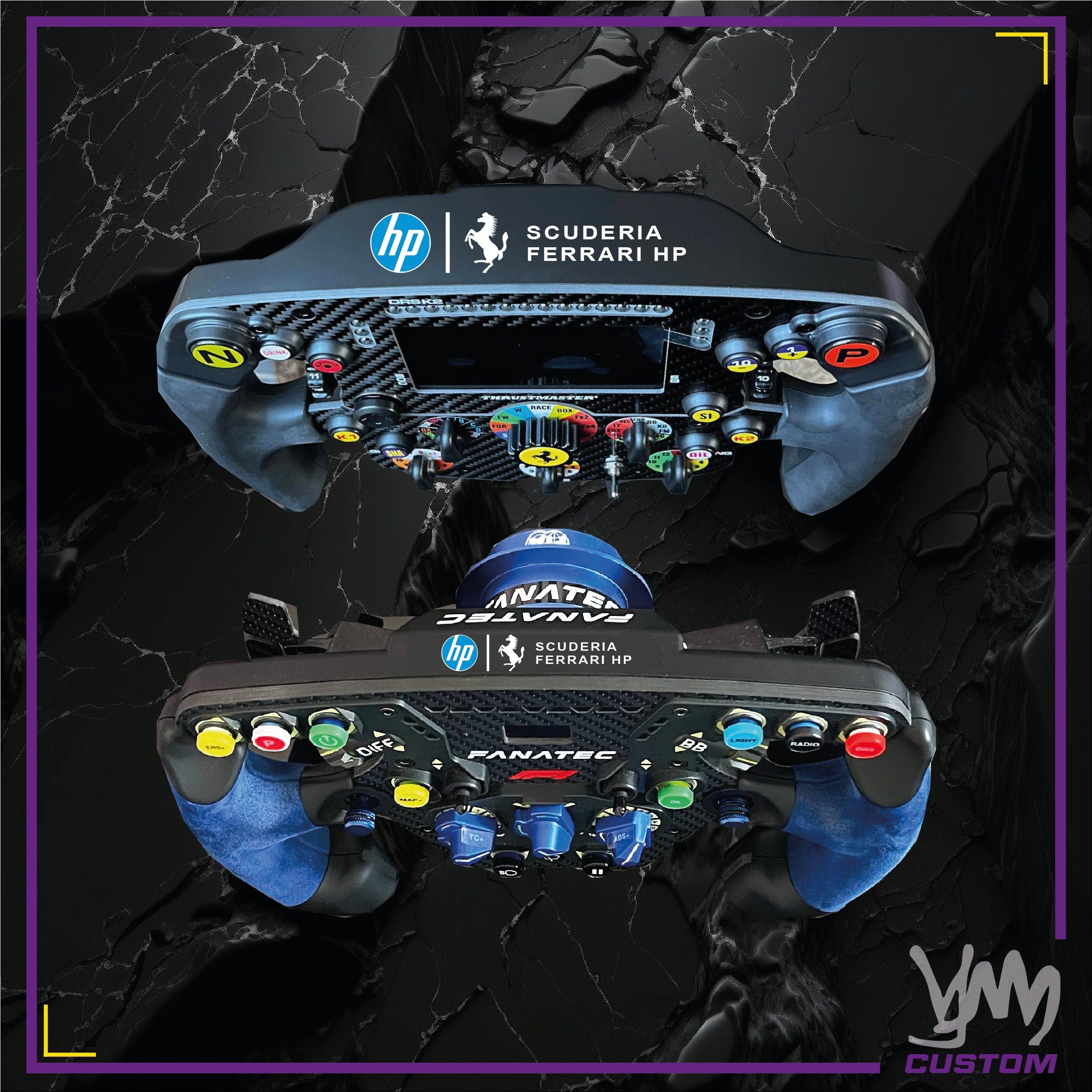 Sticker Scuderia Ferrari HP F1 pour volants Thrustmaster, Fanatec