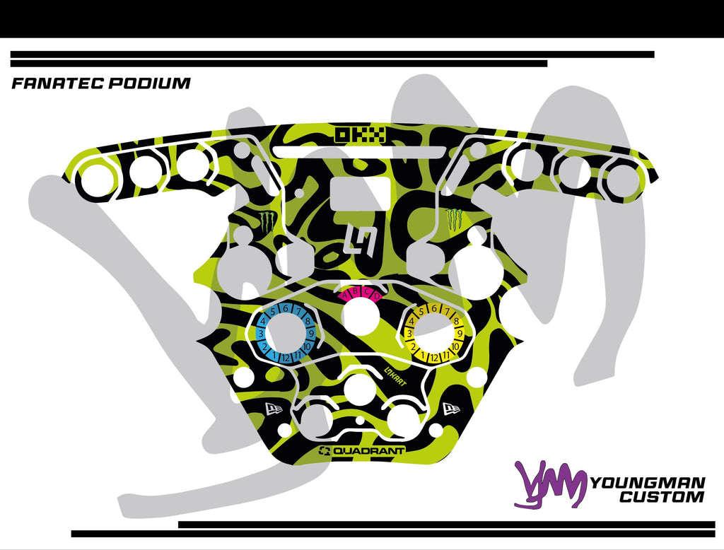 Stickers pour volant complet Lando Norris LN4 Quadrant McLaren casque 2025