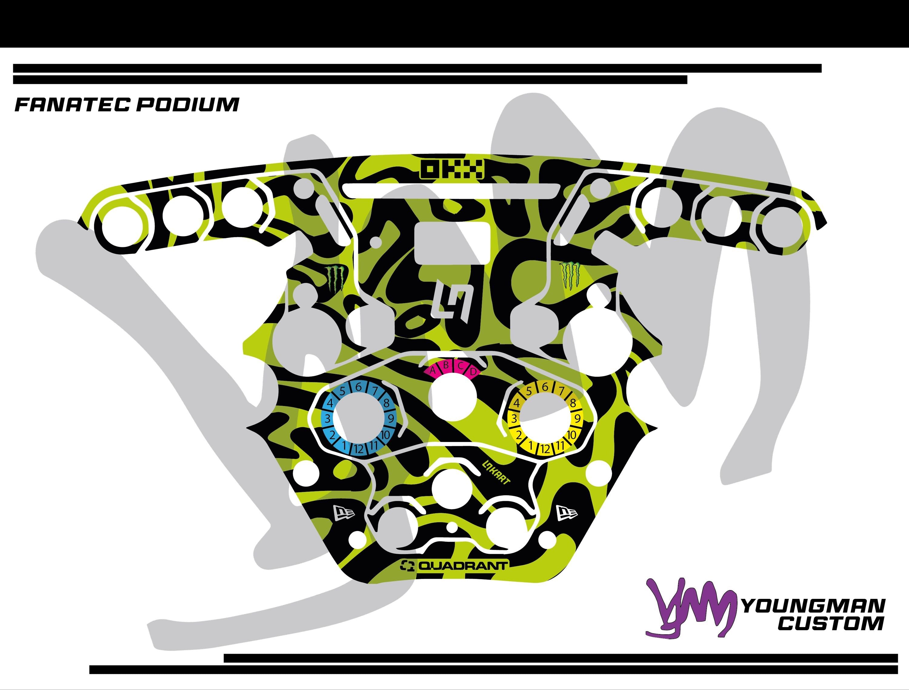 Stickers pour volant complet Lando Norris LN4 Quadrant McLaren casque 2025