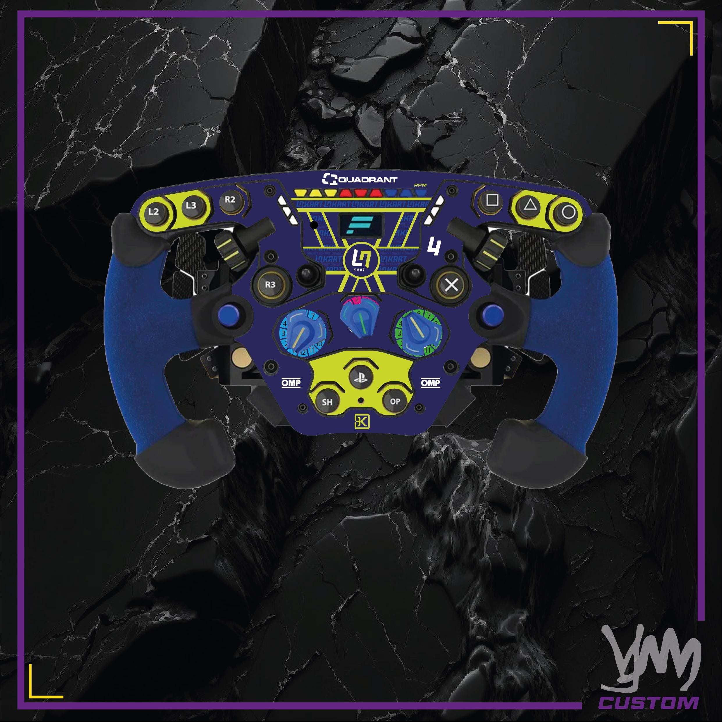 Stickers pour volant complet Fanatec Podium - LN Kart custom OTK Lando Norris Quadrant