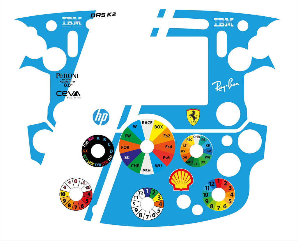 Stickers pour volant complet Thrustmaster Ferrari SF1000