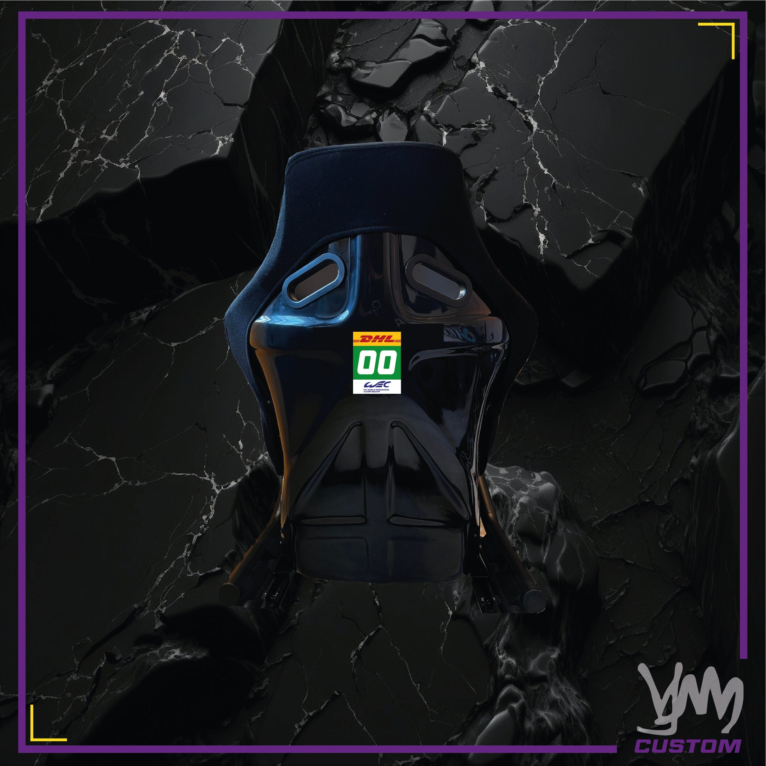 Stickers plaque numéro WEC - Hypercar / LMP2 / GT - Numéro personnalisé au choix