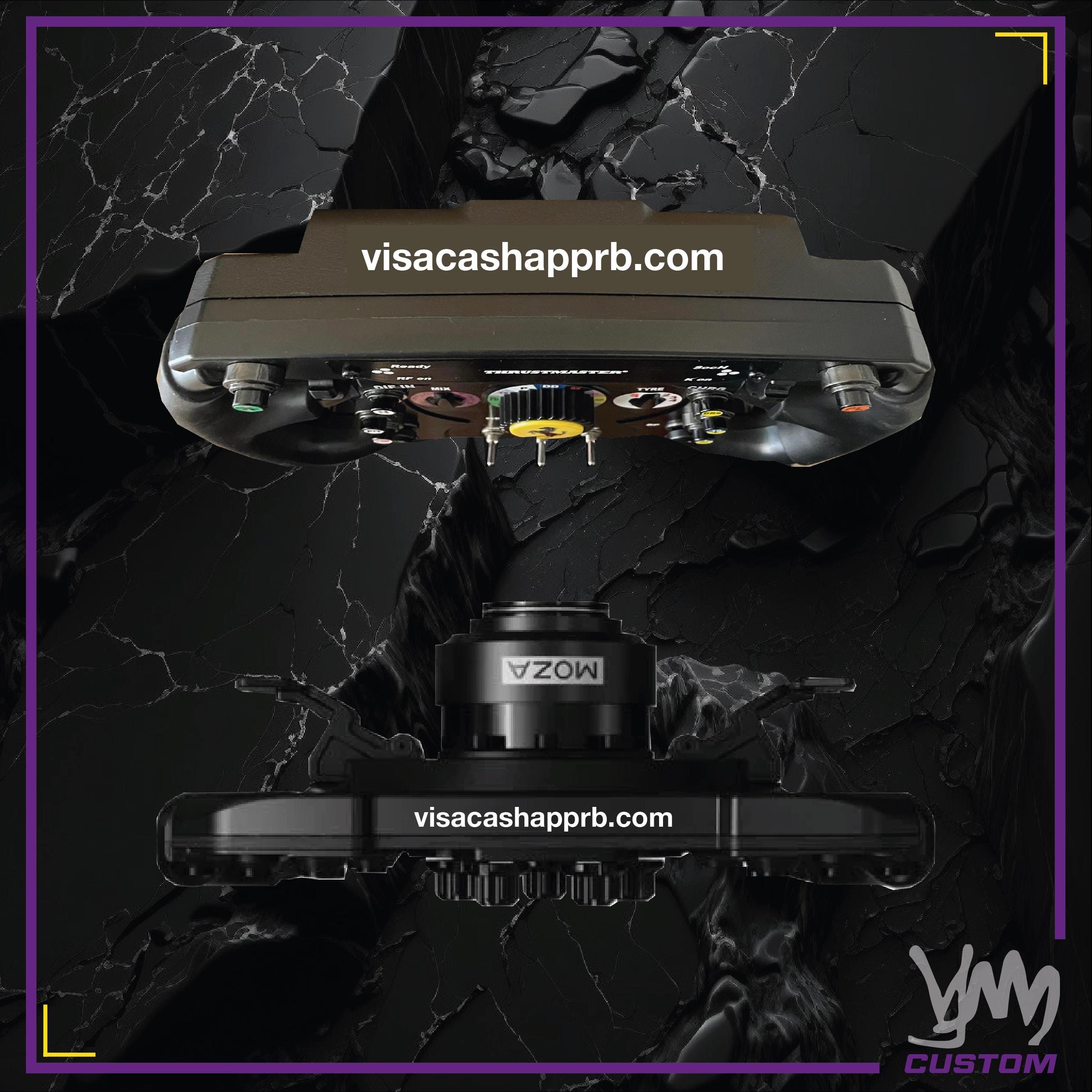 Sticker visacashapprb.com pour volant Thrustmaster, Fanatec, Moza, SIMagic