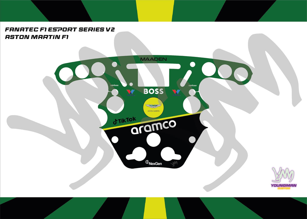 Stickers pour volant Fanatec Esport F1 V1 et V2 - Aston Martin F1