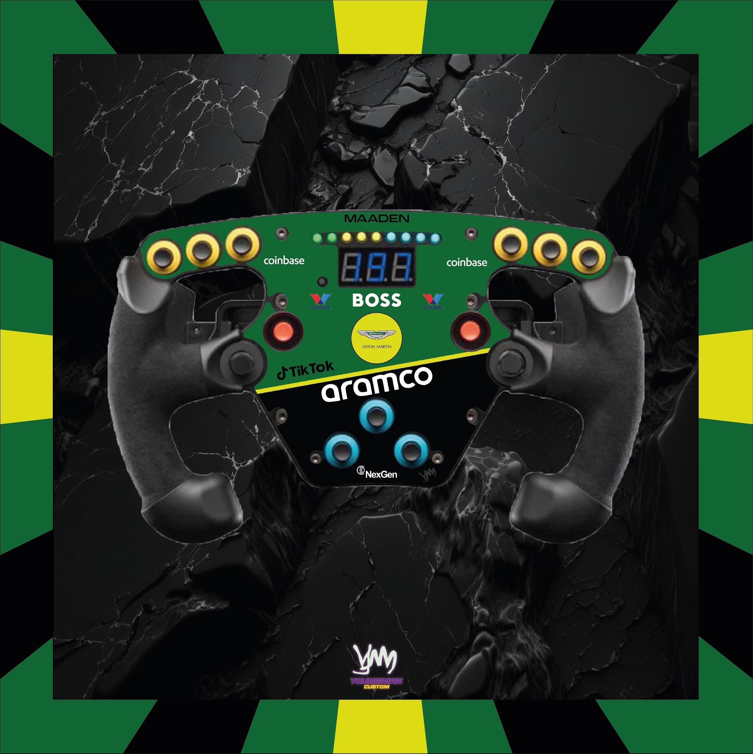 Stickers pour volant Fanatec Esport F1 V1 et V2 - Aston Martin F1