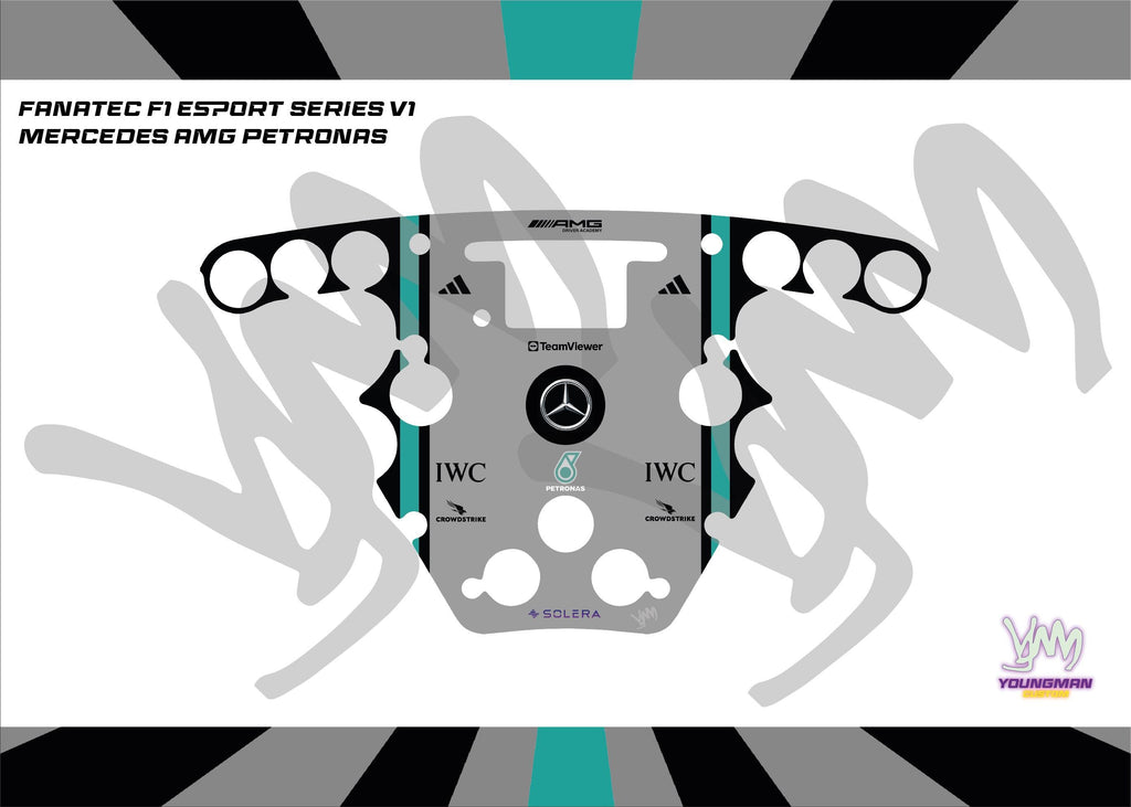 Stickers pour volant Fanatec Esport F1 V1 et V2 - Mercedes AMG Petronas F1