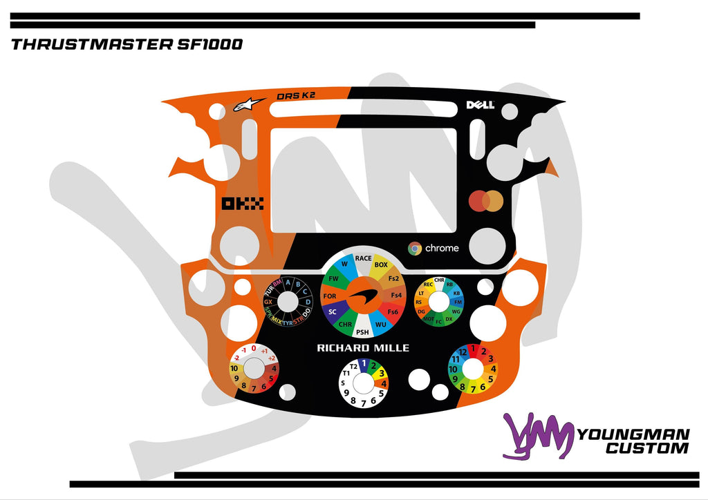 Stickers pour volant complet Thrustmaster SF1000 - McLaren F1 Team