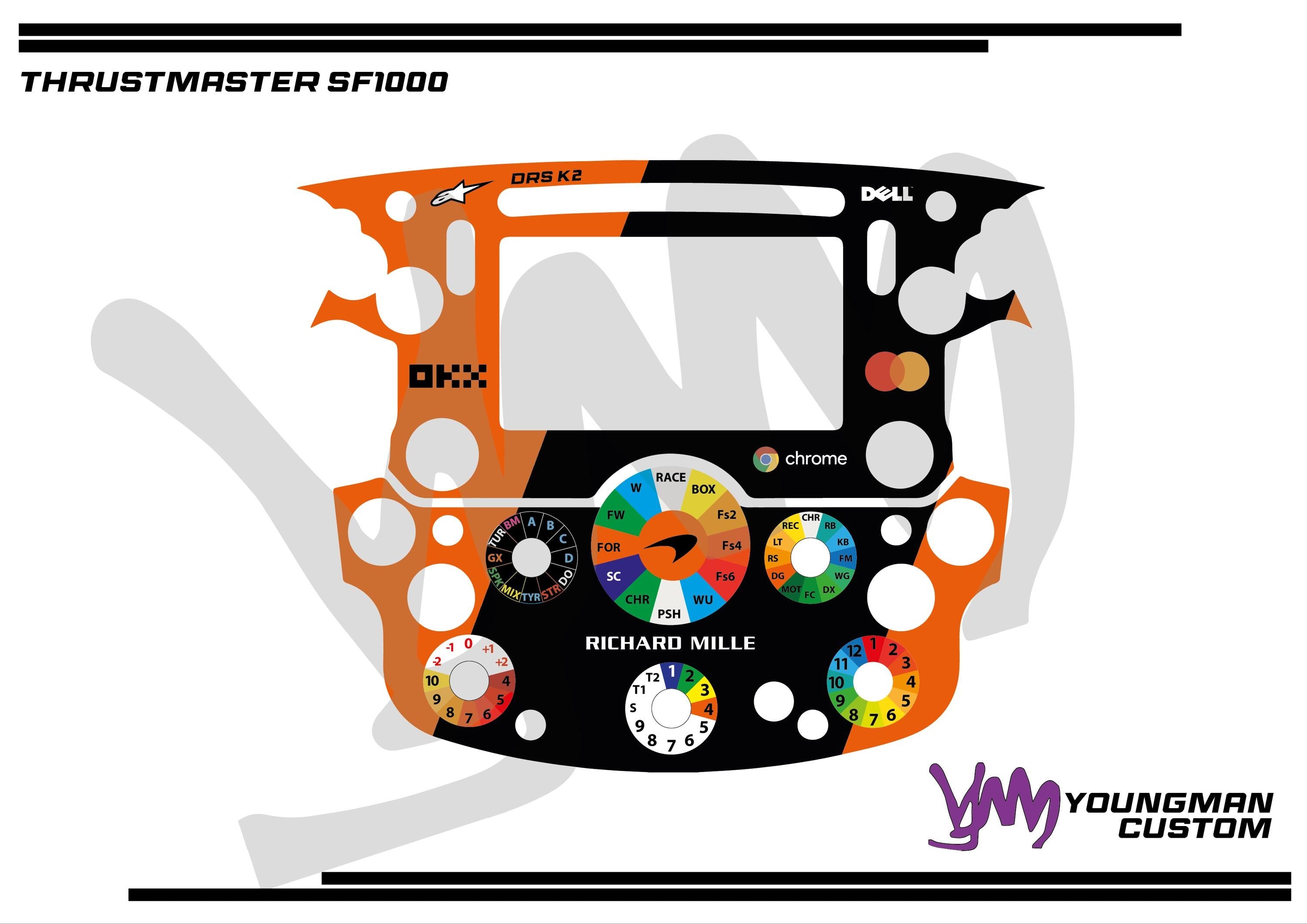 Stickers pour volant complet Thrustmaster SF1000 - McLaren F1 Team