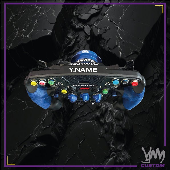 Sticker nom personnalisé pour volant Fanatec Podium Racing Wheel F1