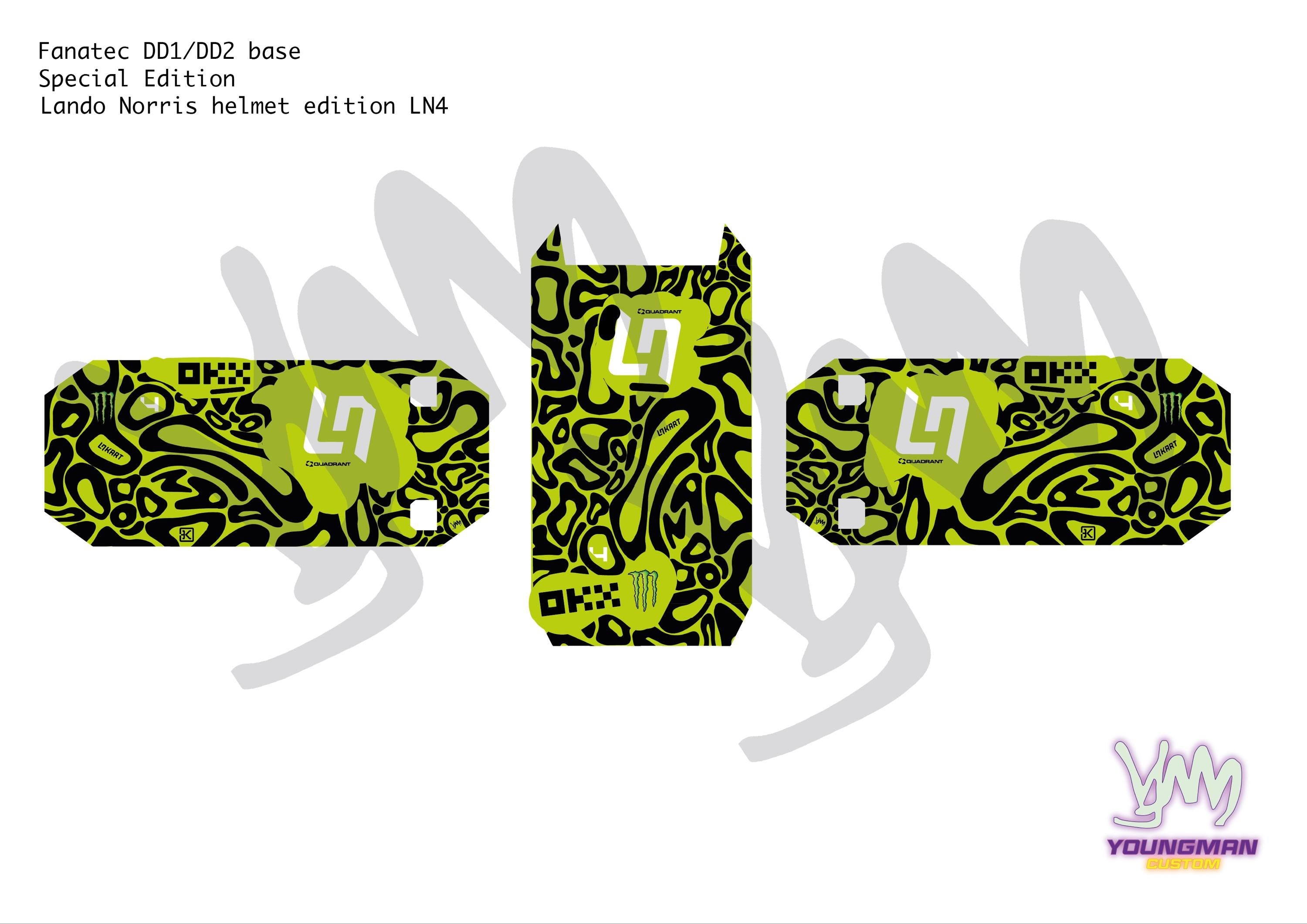 Pack de stickers Lando Norris edition spéciale Fanatec (volant et base moteur)