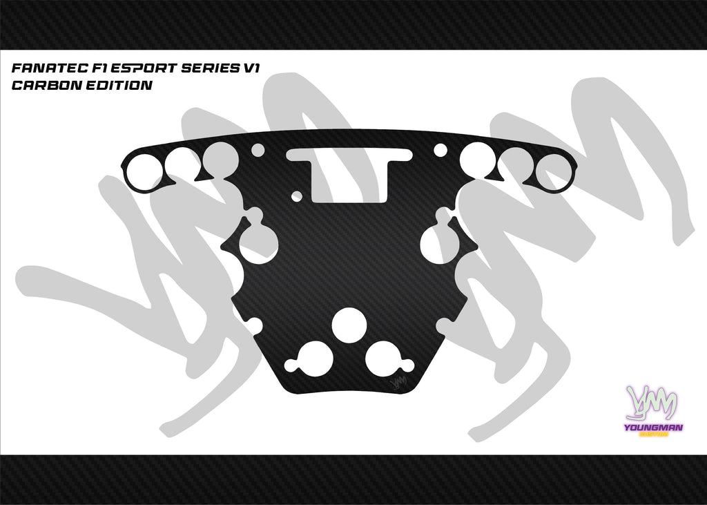 Stickers effet fibre de carbone pour volant Fanatec Esport F1 V1 et V2